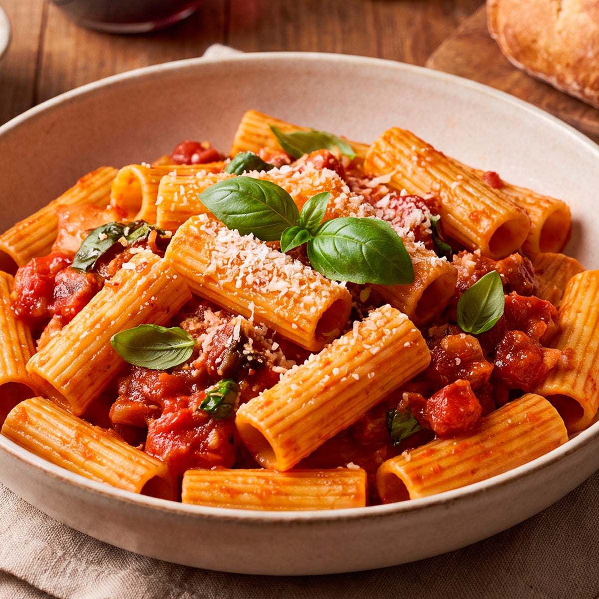 Organic Rigatoni Pasta | Bronze Cut Italian Pasta Noodles - By Morelli - 17.6 oz (500g)