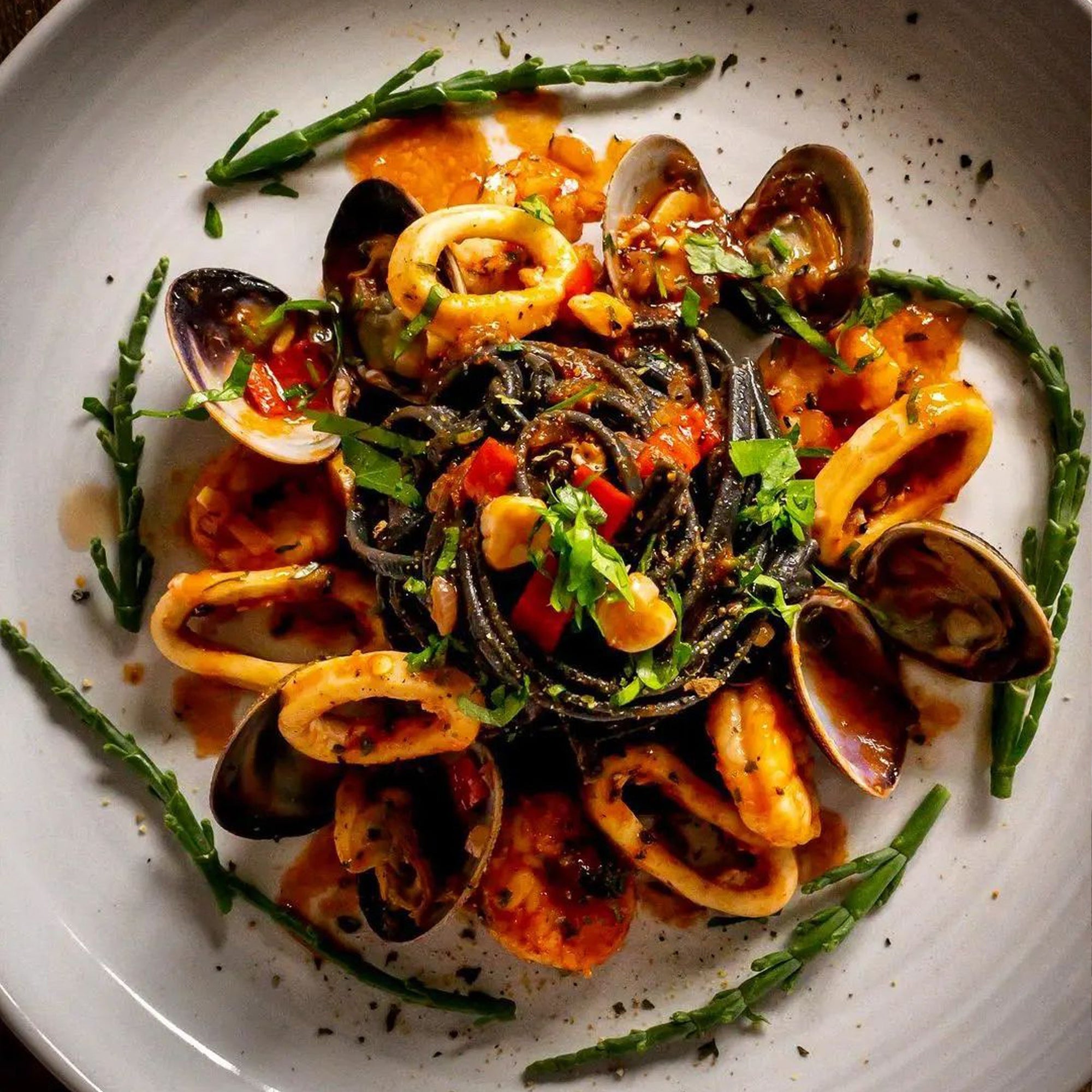 Squid Ink Pasta Linguine - Organic Italian Pasta by Morelli Morelli