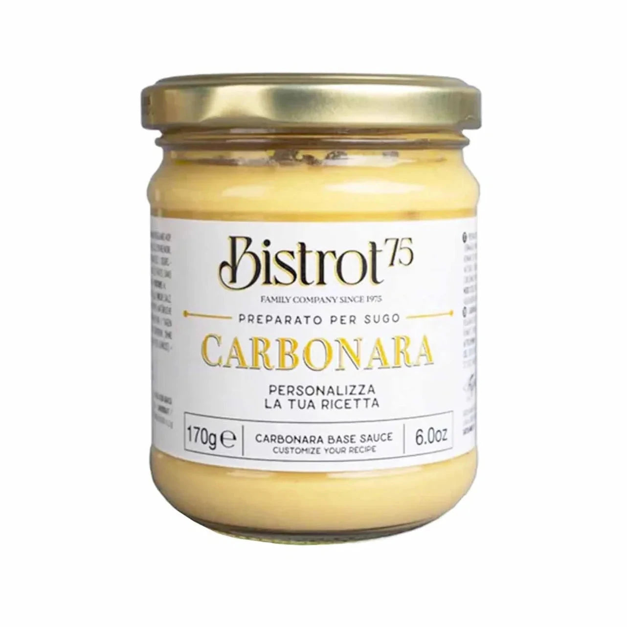 Carbonara Base, Authentic Roman Recipe, No Cream - By Bistrot75 TARTUFLANGHE USA