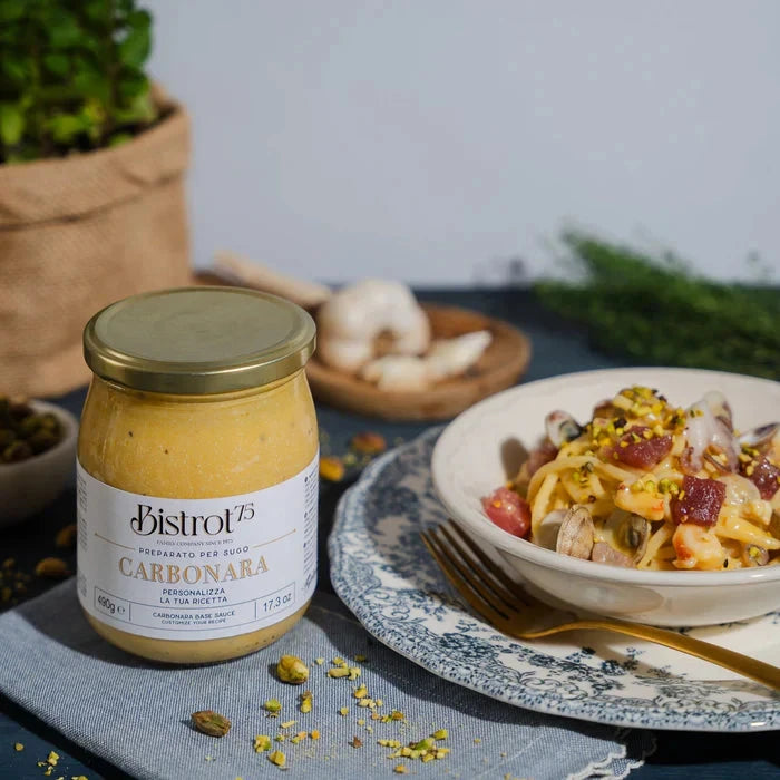 Carbonara Base, Authentic Roman Recipe, No Cream - By Bistrot75 TARTUFLANGHE USA