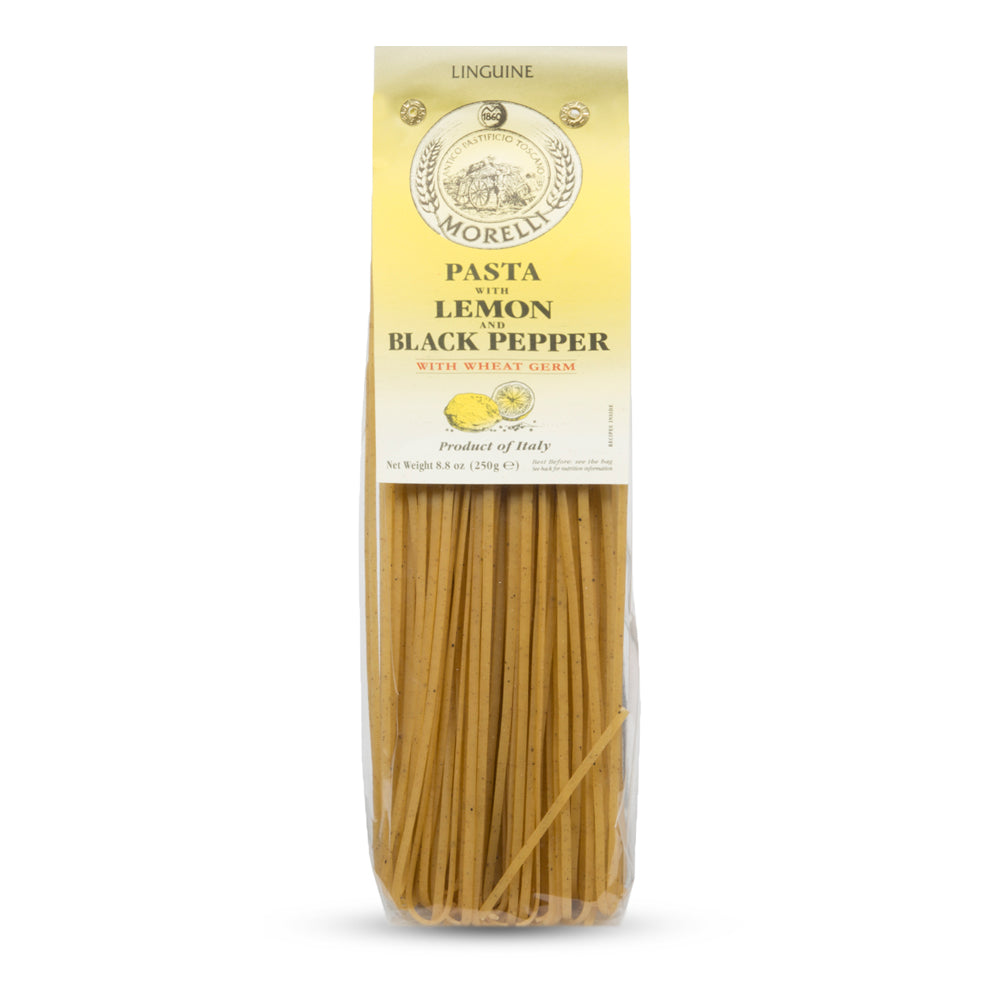 Durum Wheat Pasta with Lemon Pepper, 8.8 Ounce Morelli Pasta