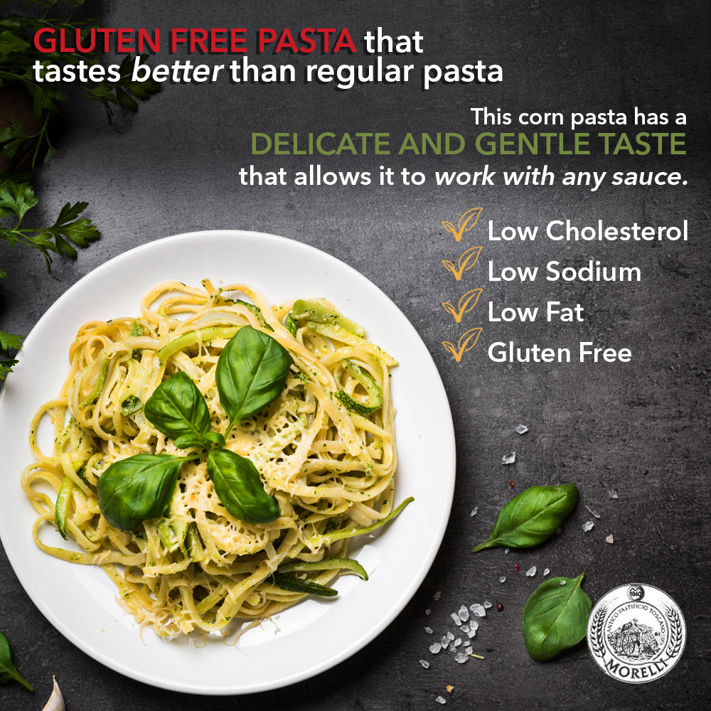 Mais Linguine Italian Pasta Made with Corn, Gluten Free 8.8oz / 250g Morelli Pasta