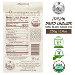 Organic Linguine Pasta with Squid Ink 8.8oz/250g Morelli Pasta