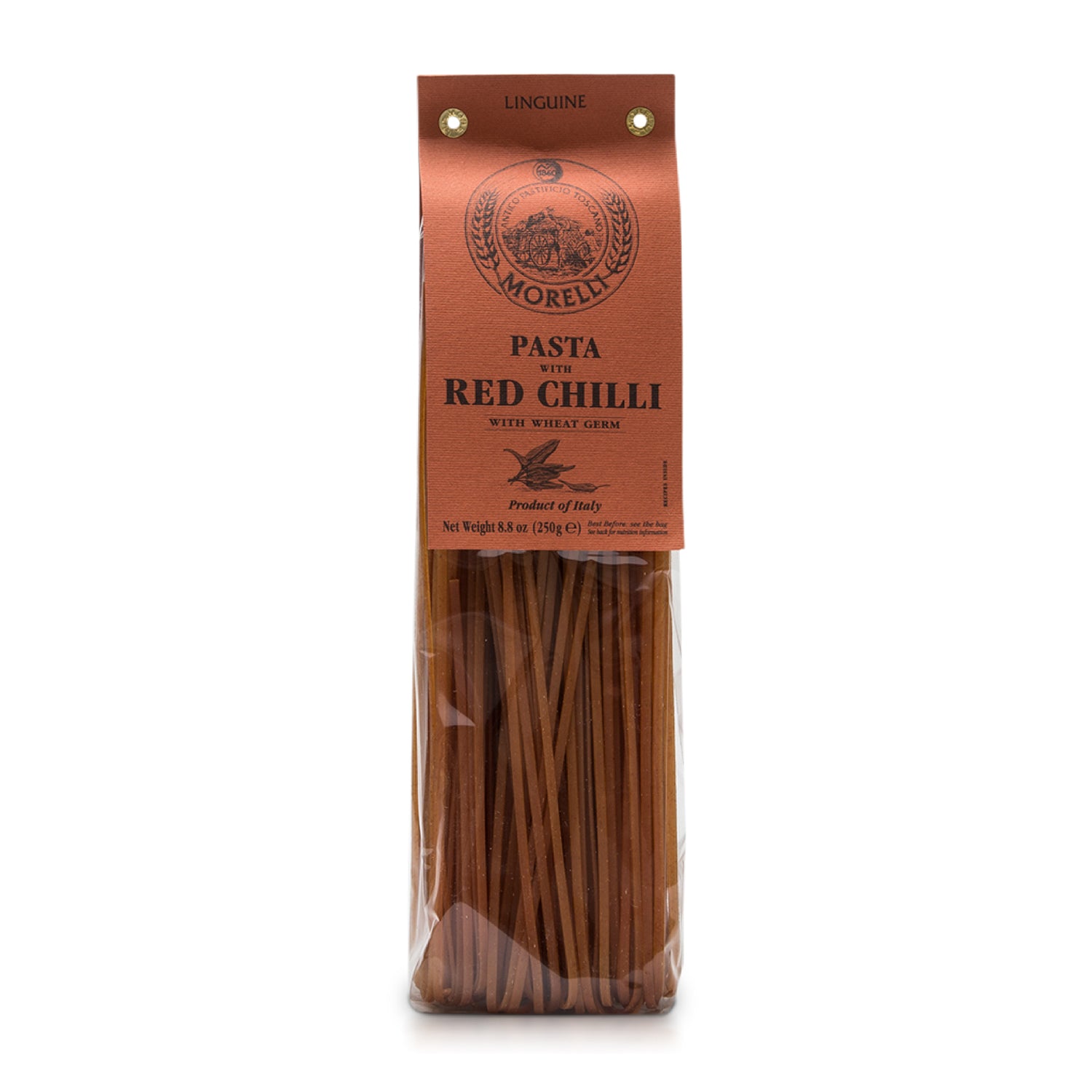 Linguine Pasta with Red Chili 8.8oz (250g) Morelli Pasta