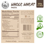 Penne Integrali Whole Wheat Pasta 17.6oz / 500g Morelli Pasta